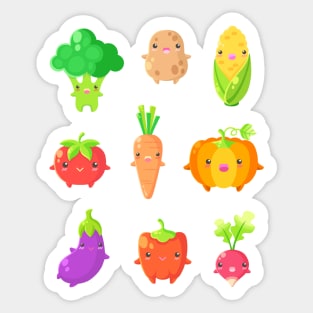 Cute Vegetable Friends Sticker